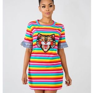 Tiger Rainbow Dress www.georgianaboutique.com
